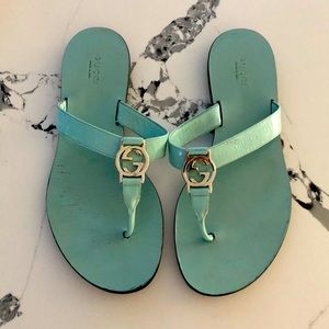Gucci sandals. Sea blue size 38.